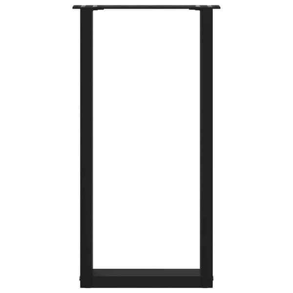 Konsolbordsben U-formade 2 st svarta 38x(72-73) cm stål