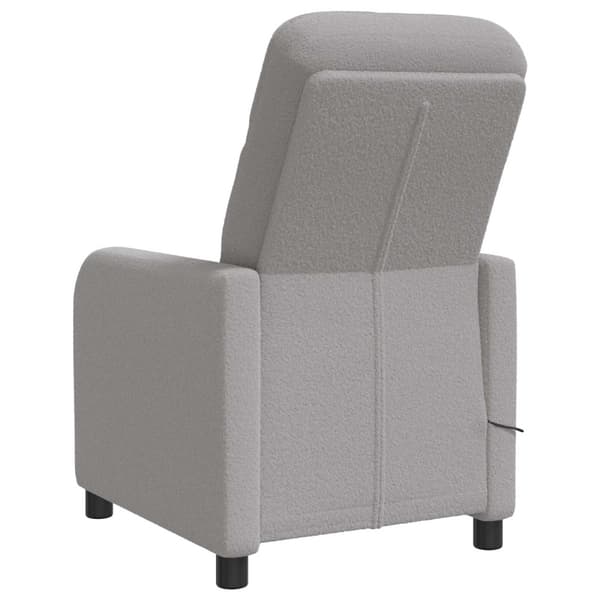 Massagefåtölj Ljusgrå Bouclé