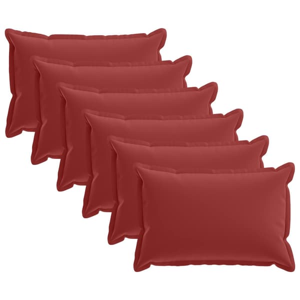 Kudde med kudde HOUTEN 6 st Vinröd Polyester
