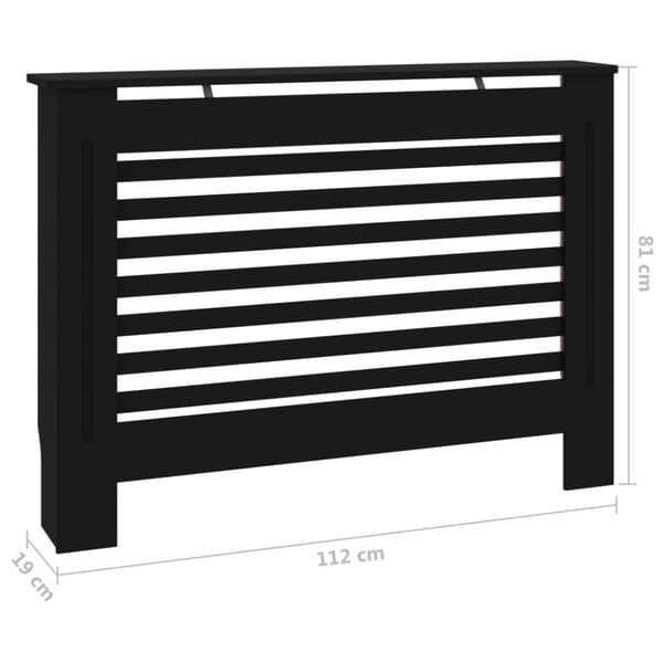 Elementskydd svart 112x19x81,5 cm MDF