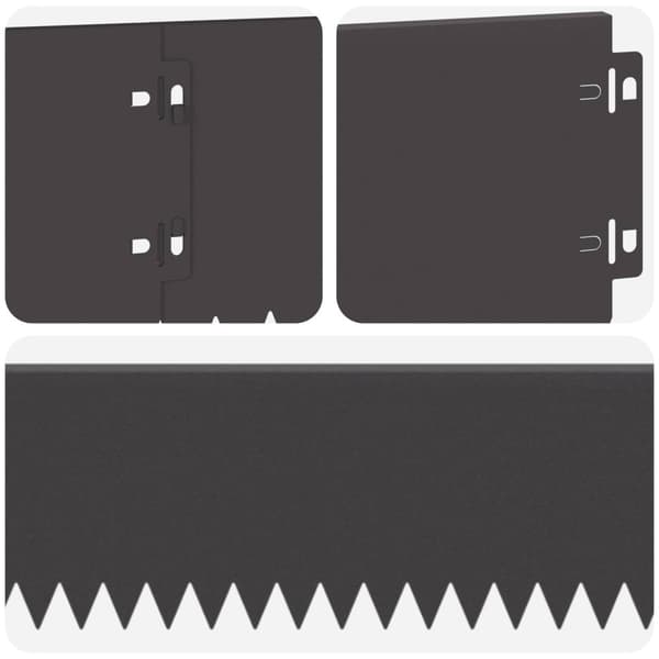 Kant för gräsmatta 10 pcs 103 x 15 cm Stål Svart