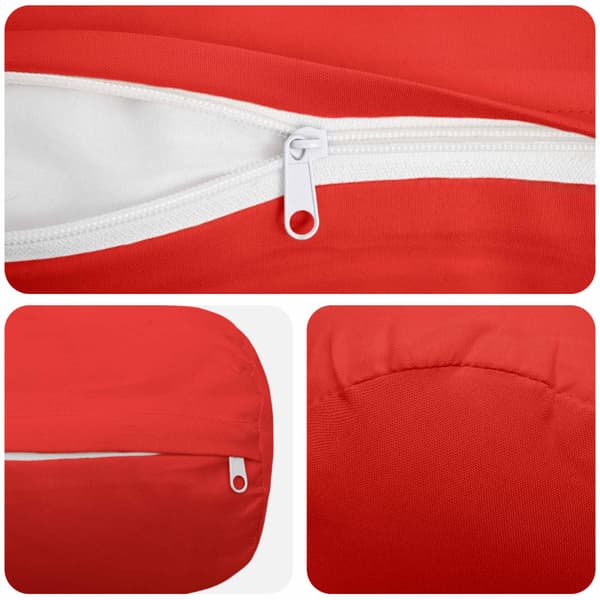 Kudde 2 st HEERLEN Röd Ø 15 x 40 cm Polyester