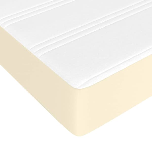 Pocketresårmadrass medium gräddvit 80x200x20 cm konstläder