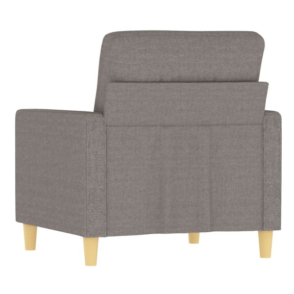 Fåtölj taupe 60 cm tyg