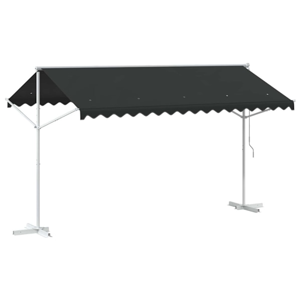 Fristående markis Antracit 4 × 3 m Polyester