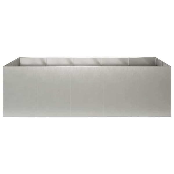 Trädgårdsplanterare Silver 200 x 80 x 60 cm Rostfritt stål
