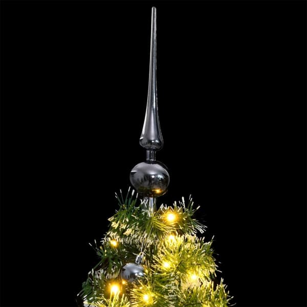 Plastgran 150 LEDs&kulor&snö 120 cm