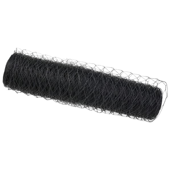 Hexagonstängsel Grå 0,8 x 25 m PVC