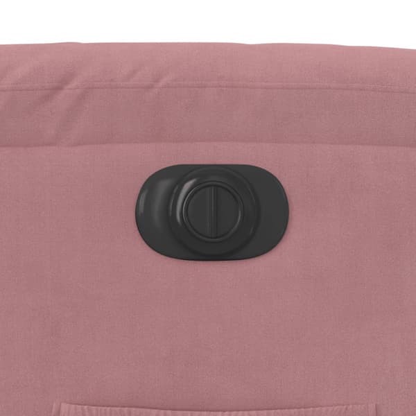 Elektrisk reclinerfåtölj rosa sammet