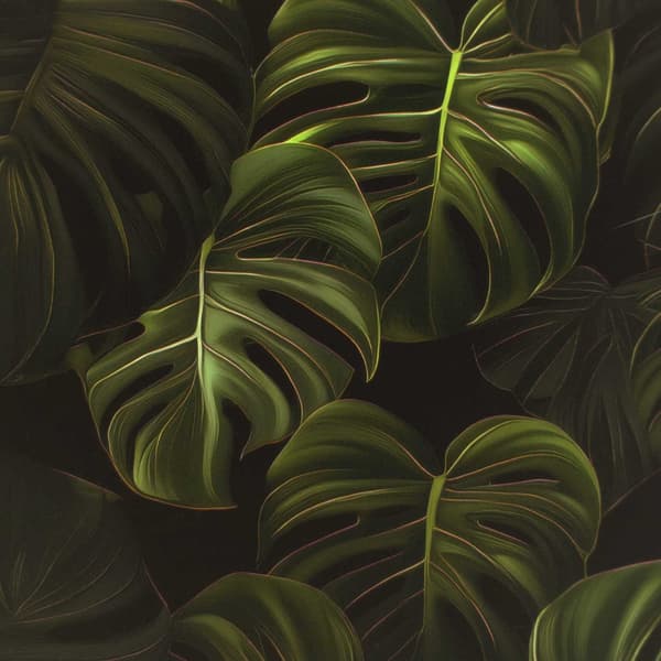 Kommode ELBURG Palmbladstryck 66 x 36,5 x 75 cm Konstruerat trä