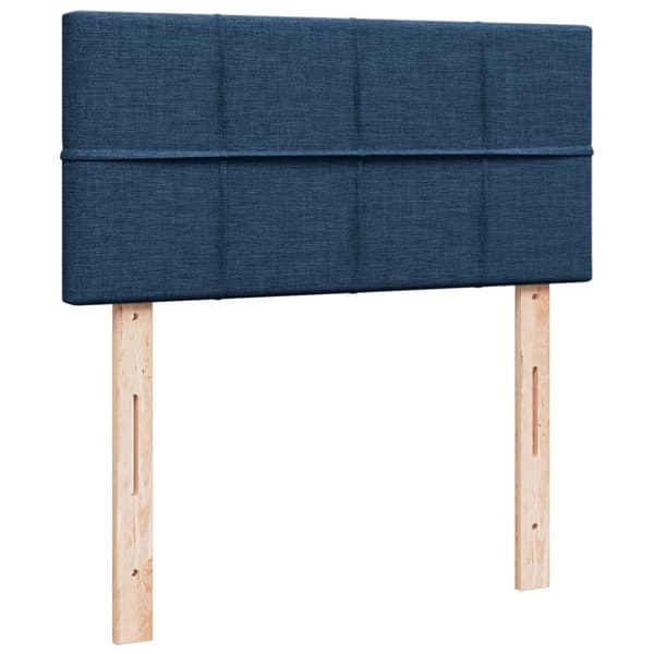 Ramsäng med madrass blå 90x190 cm tyg