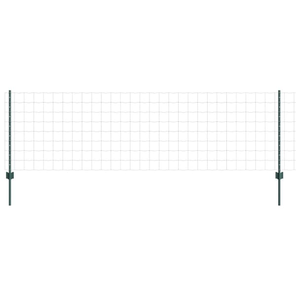 Stängsel med stolpe Grön 0,8 x 25 m Stål