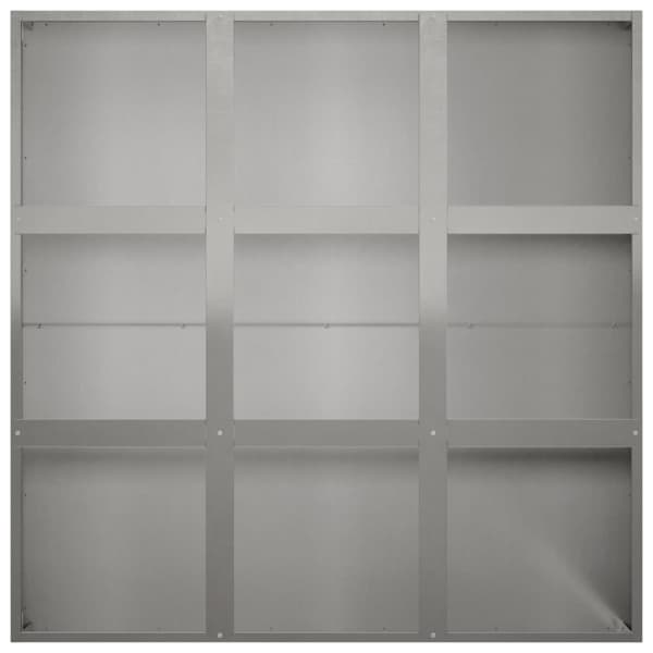 Trädgårdsplanterare Silver 100 x 100 x 20 cm Rostfritt stål