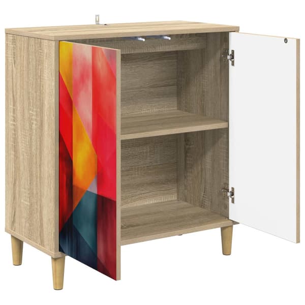 Sideboard HEESCH Sonoma-ek 69 x 33 x 75 cm Konstruerat trä