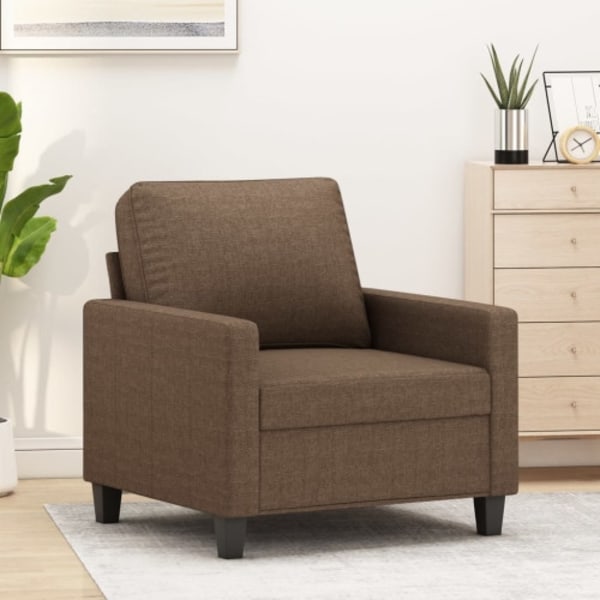 Fåtölj brun 60 cm tyg