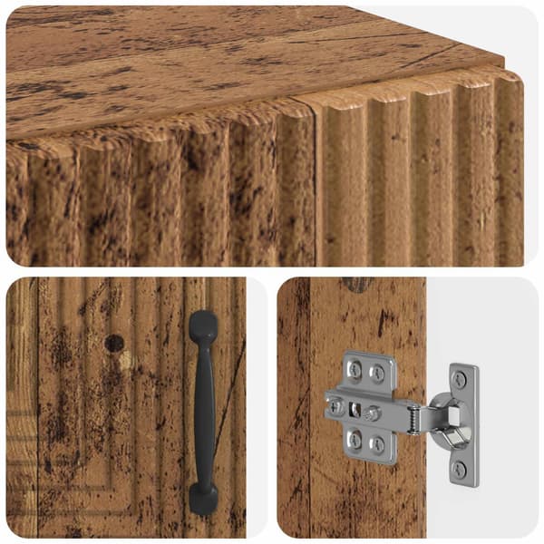 Badrumsskrubb HAARLEM Gammalt trä 59,5 x 31 x 80 cm