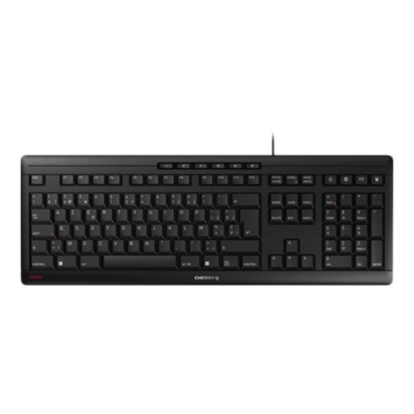 CHERRY STREAM KEYBOARD - tangentbord - belgisk - svart Inmatningsenhet Svart