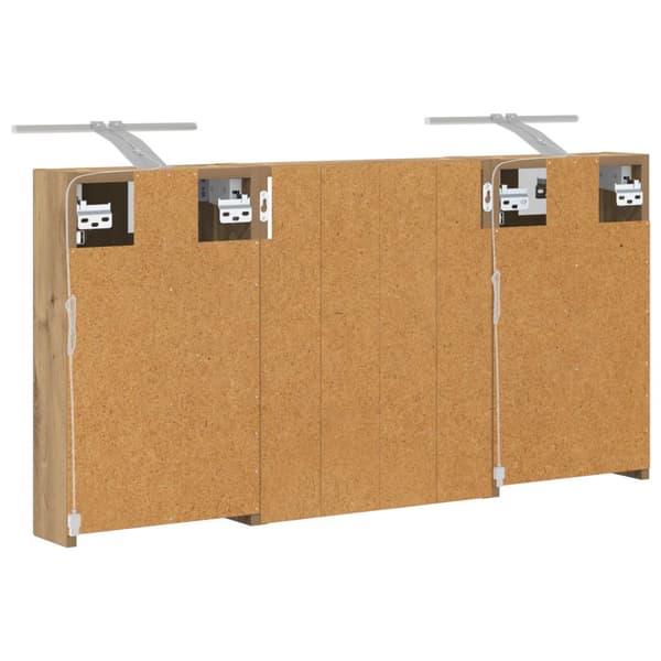 Badrumsskåpsset 3 st 100 x 10,5 x 50 cm Konstruerat trä