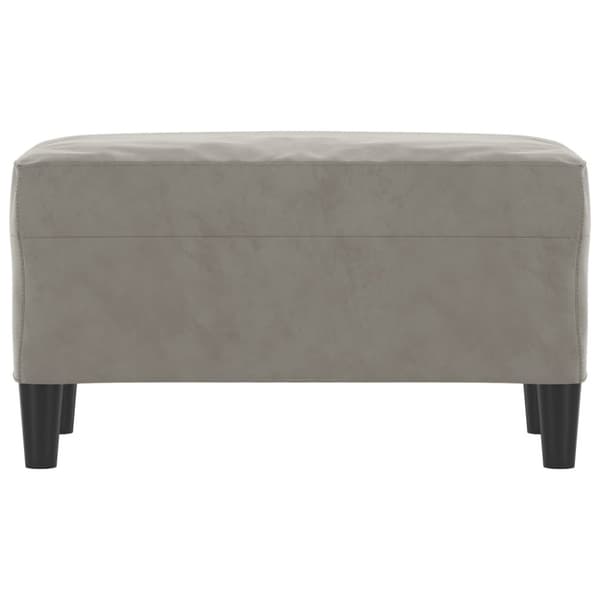 Bänk ljusgrå 70x35x41 cm sammet