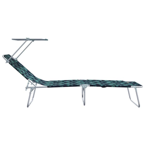 Solstol 2 pcs Grön 58 x 188 x 77cm Polyester