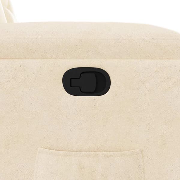 Reclinerfåtölj beige mikrofibertyg