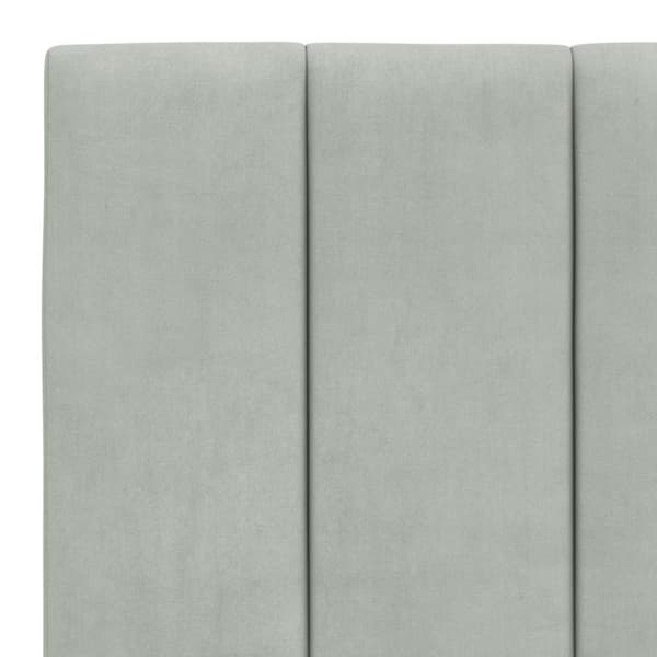 Bed Frame without Mattress "Hanko" Light Grey 180x200 cm Velvet
