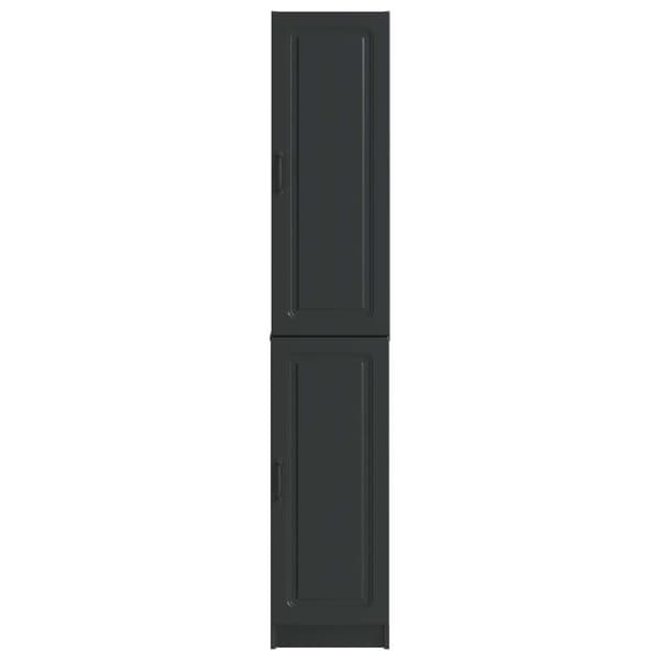 Skåpset 2 pcs Svart Konstruerat trä