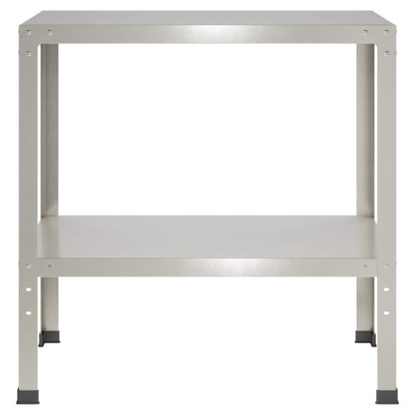 Planteringsbord 100 x 50 x 80 cm Rostfritt stål Silver