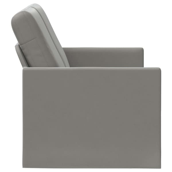 Soffa för 2 personer Ljusgrå 130 x 81 x 82 cm Sammet (V)