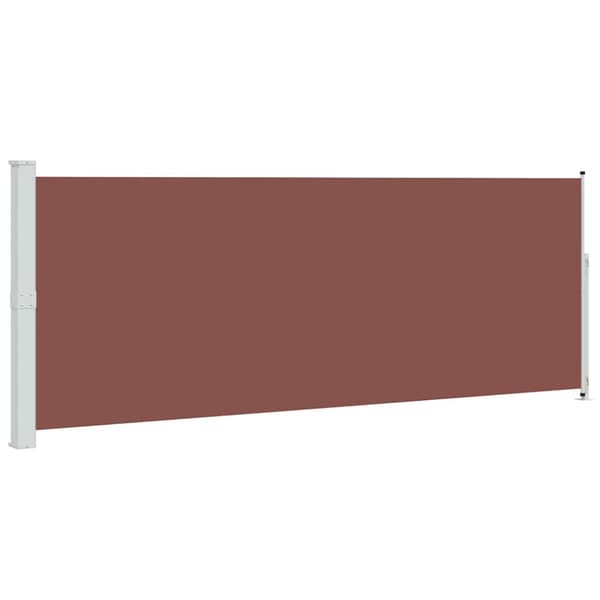 Infällbar sidomarkis 180x500 cm brun