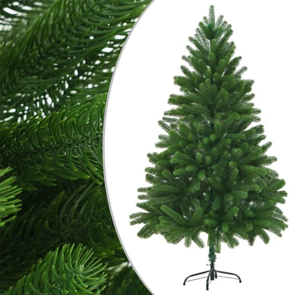 Belyst plastgran med kulor 180 cm grön