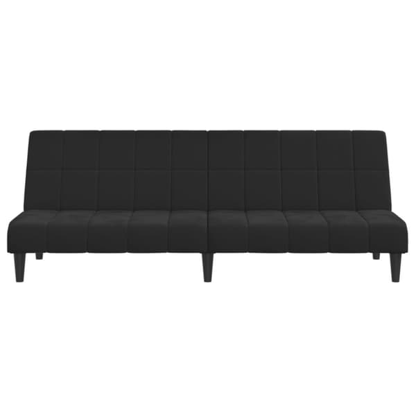 Bäddsoffa 2-sits svart sammet