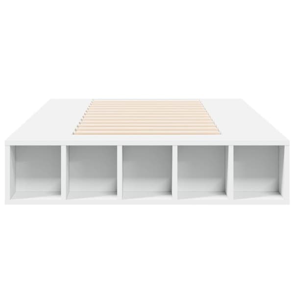 Sängram vit 90x190 cm konstruerat trä