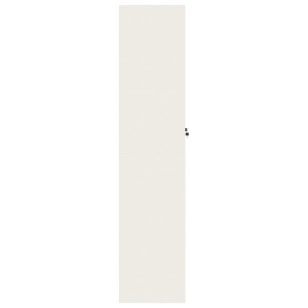 Förvaringsskåp vit 90x40x180 cm stål