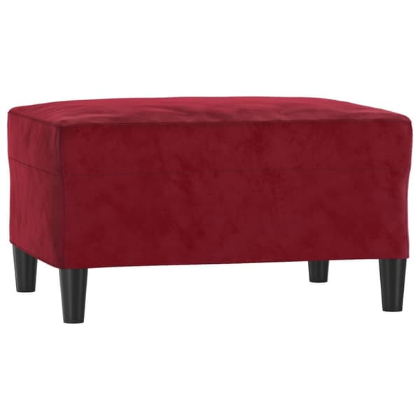 Fotpall vinröd 70x55x41 cm sammet