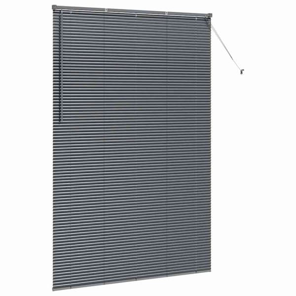 Persienner Mörkgrå 220x150cm Aluminium
