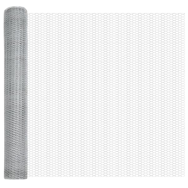 Hexagonstängsel Silver 1 x 10 m Galvaniserat stål