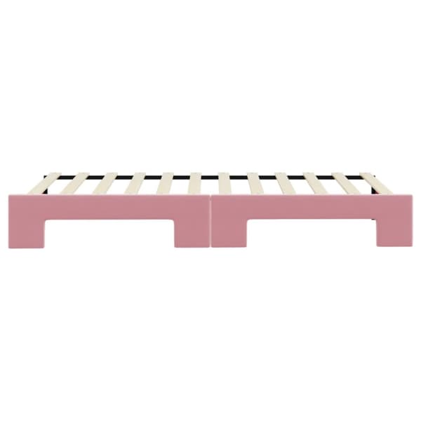 Dagbädd utdragbar rosa 90x200 cm sammet