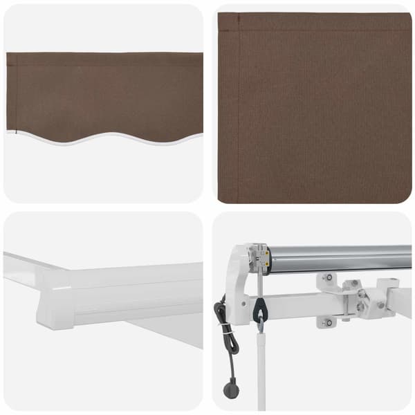 Markis tyg Taupe 400 × 350 cm Polyester