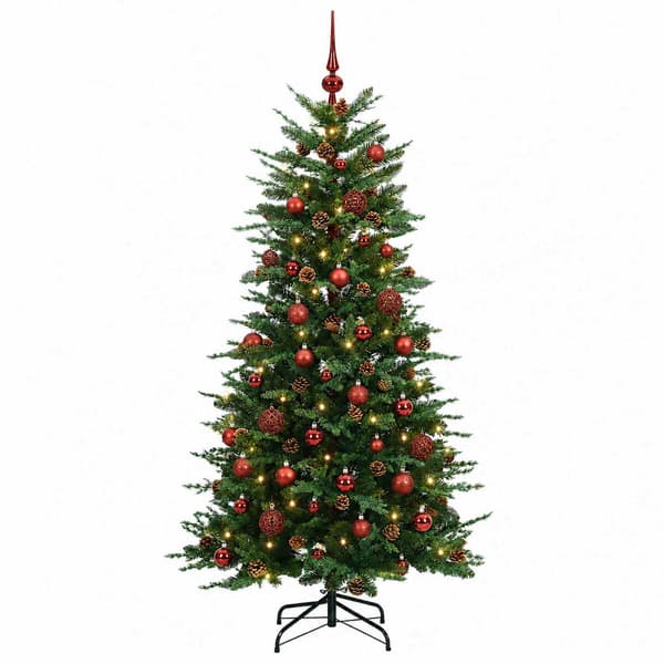 Plast Hingad Julgran 120 cm 150 LED-lampor Varmvit PE & PVC