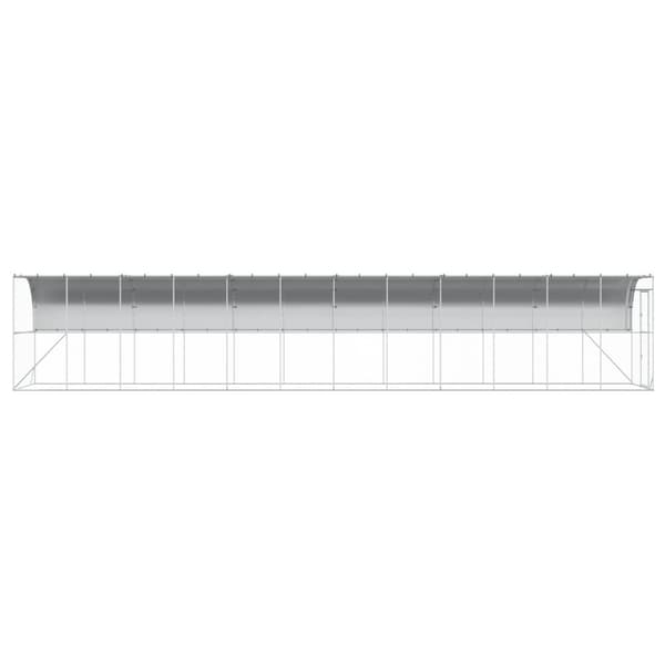 Hönshus mot Vägg Silver 600 x 150 x 215 cm Galvaniserat stål