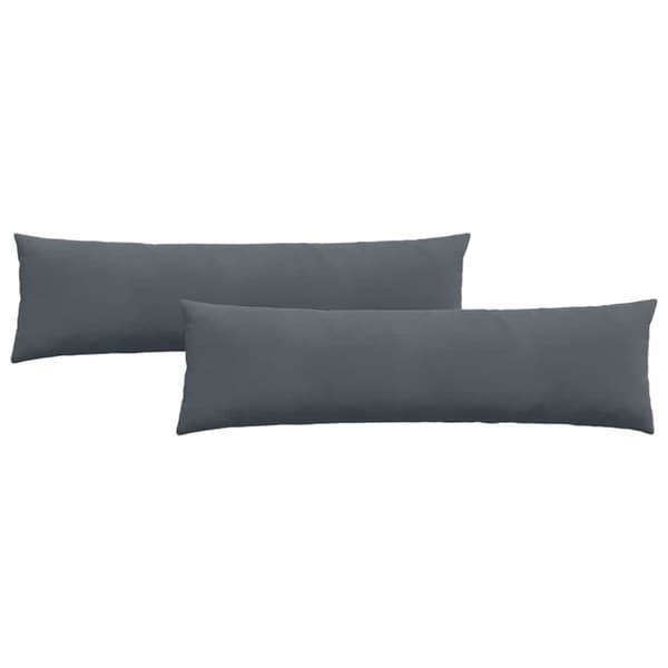 Sofakuddar 2 pcs Mörkgrå 145 x 40 cm Kordread tyg