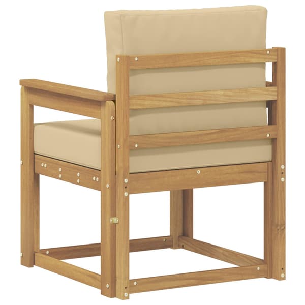 2 Stycke Utomhussoffset Polyester Vit och beige