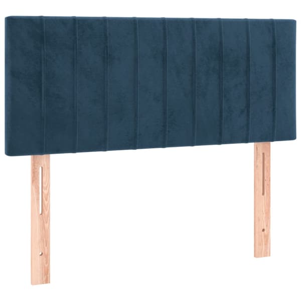 Sänggavel mörkblå 80x5x78/88 cm sammet