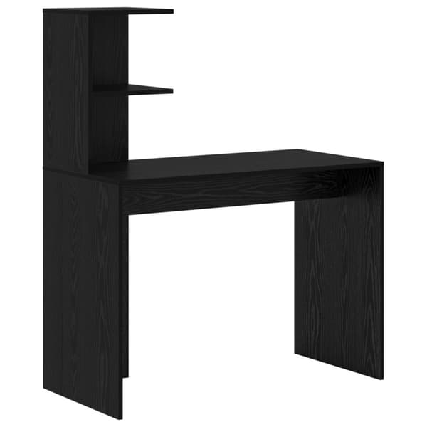Skrivbord 2 pcs Svart Ek