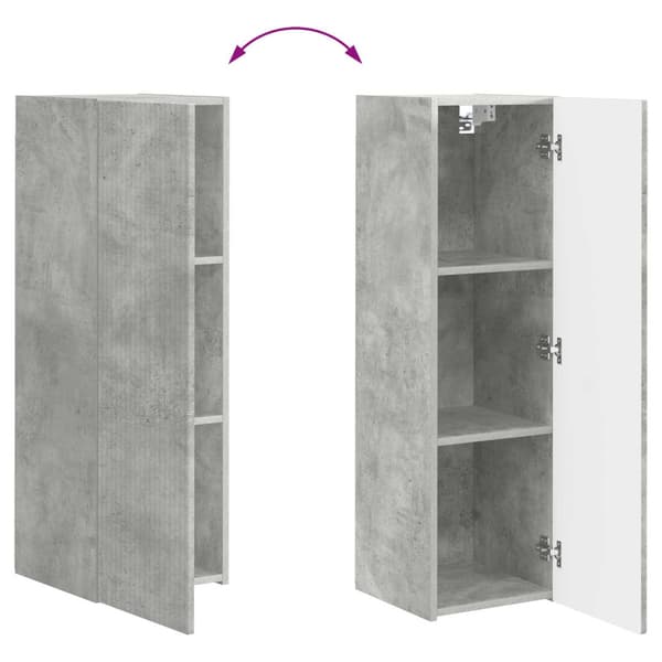 TV-skåp 5 pcs Betonggrå