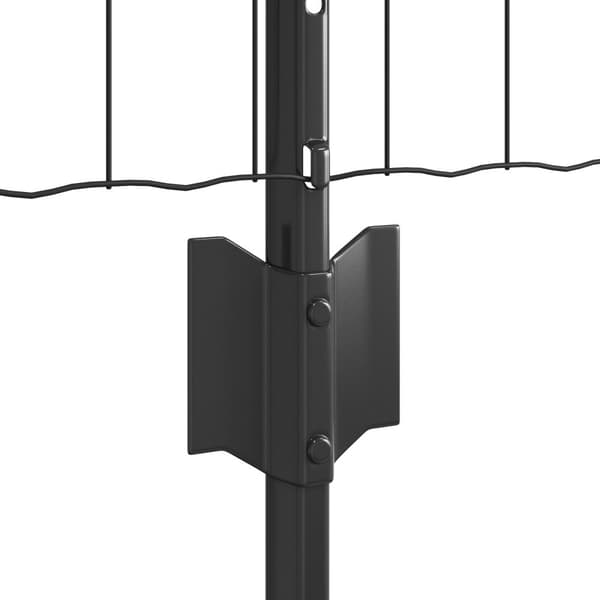 Svetsat trådstängsel 10 x 0,6 m (B x H) PVC-belagda stål Grå