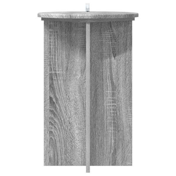 Växtställ 2 pcs Grå sonoma-ek Ø40 x 60 cm Konstruerat trä