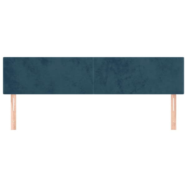 Sänggavlar mörkblå 160x5x78/88 cm sammet
