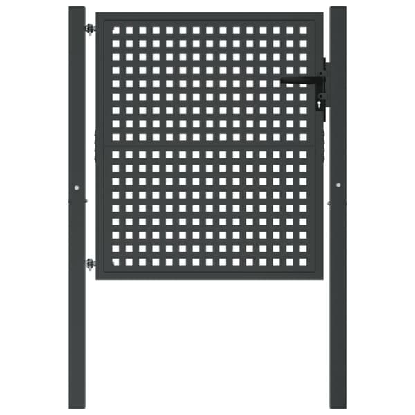 Trädgårdsgrind antracit 100x100 cm stål